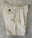 画像4: 90'S RALPH LAUREN "クレストロゴ" ツープリーツ チノショーツ ベージュ USA製 (VINTAGE)