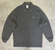 画像1: 90'S CHEMISE LACOSTE 長袖 ポロシャツ ダークグレーヘザー フランス製 (VINTAGE)