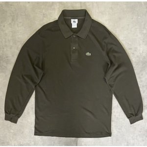 画像: 90'S CHEMISE LACOSTE 長袖 ポロシャツ ダークオリーブ フランス製 (VINTAGE)
