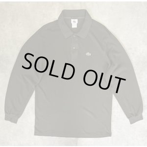 画像: 90'S CHEMISE LACOSTE 長袖 ポロシャツ ダークオリーブ フランス製 (VINTAGE)