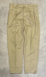 画像: 50'S フランス軍 M52 ボタンフライ ツータック チノパンツ ベージュ (VINTAGE)