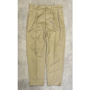 画像: 50'S フランス軍 M52 ボタンフライ ツータック チノパンツ ベージュ (VINTAGE)