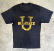 画像1: 80'S DELAWARE トライブレンド シングルステッチ 半袖 Tシャツ ダークネイビー (VINTAGE)