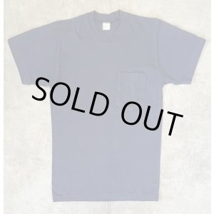 画像: 70'S TOWNCRAFT シングルステッチ 耳付きポケット 半袖 Tシャツ ネイビー (VINTAGE)
