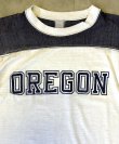画像3: 80'S OREGON シングルステッチ 半袖 フットボール Tシャツ ネイビー/ホワイト (VINTAGE)