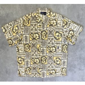 画像: 90'S PATAGONIA コットン 半袖 ACシャツ MAHALO OAK柄 (VINTAGE)