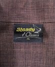 画像2: 00'S STEADY CLASSICS 猫目ボタン 半袖 オープンカラーシャツ ブラウン USA製 (VINTAGE)