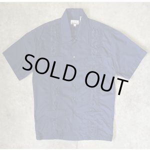 画像: 90'S CHIC ELEGANT 半袖 キューバシャツ ネイビー (VINTAGE)