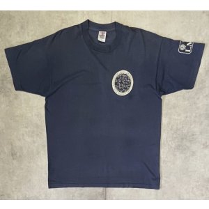 画像: 90'S WHIRLPOOL LAPORTE DIVISION シングルステッチ 両面+袖プリント 半袖 Tシャツ ネイビー USA製 (VINTAGE)