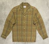 画像: 70'S McGREGOR "SCOTSET" リネン 長袖 オープンカラーシャツ チェック柄 (VINTAGE)