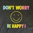 画像3: 80'S DON'T WORRY BE HAPPY! シングルステッチ 発泡プリント 半袖 Tシャツ ブラック USA製 (VINTAGE)