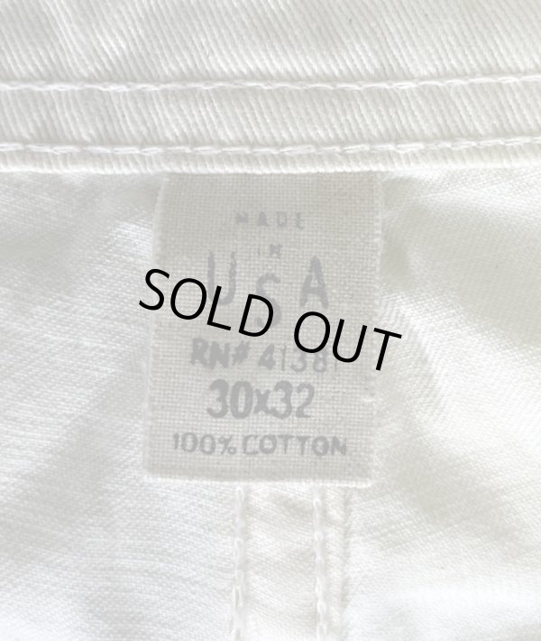 画像2: RRL シンチバック ボタンフライ ペインターパンツ ホワイト USA製 (VINTAGE)
