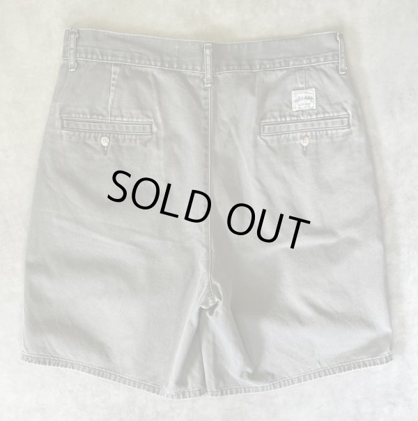 画像5: 90'S RALPH LAUREN "ボックスロゴ" ツープリーツ チノショーツ カーキ USA製 (VINTAGE)