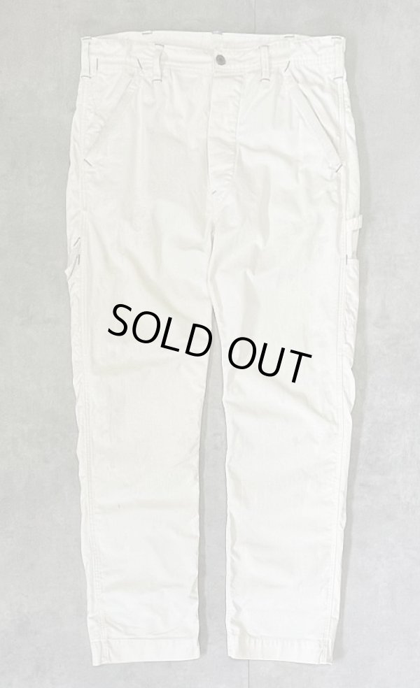 画像1: RRL シンチバック ボタンフライ ペインターパンツ ホワイト USA製 (VINTAGE)