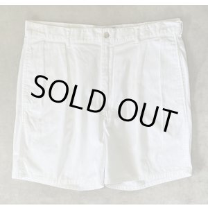 画像: 90'S RALPH LAUREN ツープリーツ チノショーツ ホワイト USA製 (VINTAGE)