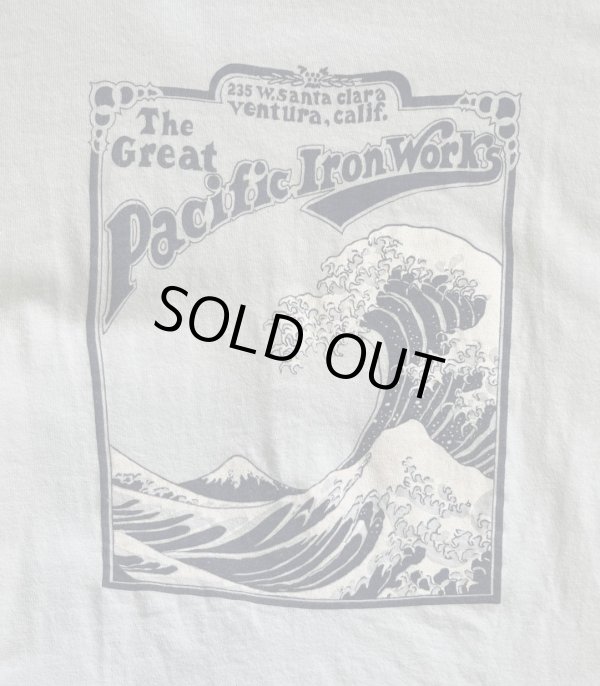 画像2: 70'S THE GREAT PACIFIC IRON WORKS シングルステッチ 半袖 ポケット付き Tシャツ サックスブルー USA製 (VINTAGE)