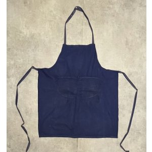 画像: ユーロヴィンテージ コットン ポケット付き エプロン インディゴ (VINTAGE)