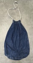 画像4: 40'S アメリカ軍 デニム ランドリーバッグ バラックバッグ インディゴ (VINTAGE)