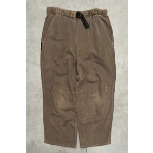 画像: 90'S GRAMICCI 旧ロゴ ヘンプ/コットン ベルト付き クロップドパンツ ブラウン USA製 (VINTAGE)