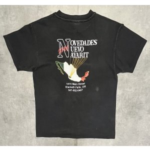 画像: 90'S NOVEDADES NUEVO NAYARIT シングルステッチ 両面プリント 半袖 Tシャツ ブラック USA製 (VINTAGE)