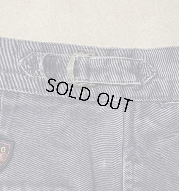 画像5: 90'S RALPH LAUREN "クレストロゴ" ツープリーツ チノショーツ ネイビー USA製 (VINTAGE)