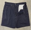 画像3: 90'S RALPH LAUREN "クレストロゴ" ツープリーツ チノショーツ ネイビー USA製 (VINTAGE)