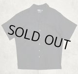 画像: 90'S RALPH LAUREN "CALDWELL" シルク/コットン ロゴ無し 半袖 オープンカラーシャツ ブラック (VINTAGE)