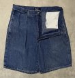 画像3: 90'S RALPH LAUREN "ボックスロゴ" ツープリーツ デニムショーツ インディゴ USA製 (VINTAGE)