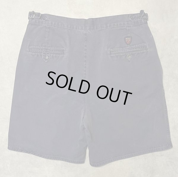画像6: 90'S RALPH LAUREN "クレストロゴ" ツープリーツ チノショーツ ネイビー USA製 (VINTAGE)