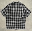 画像3: 90'S RALPH LAUREN "CLAYTON" リネン ロゴ無し 半袖 オープンカラーシャツ ブラック/ホワイト (VINTAGE)