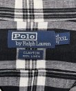 画像2: 90'S RALPH LAUREN "CLAYTON" リネン ロゴ無し 半袖 オープンカラーシャツ ブラック/ホワイト (VINTAGE)