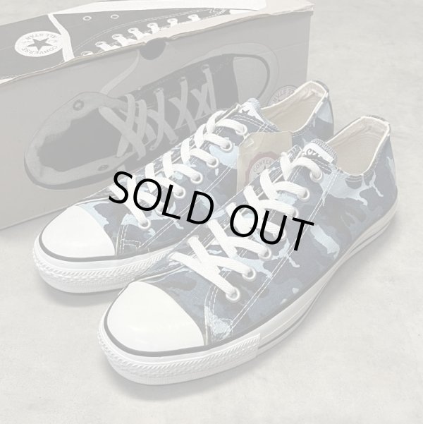 画像1: 90'S CONVERSE "ALL STAR LO" キャンバス スニーカー ブルーカモ USA製 箱付き (DEADSTOCK)