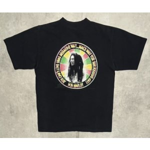画像: 90'S BOB MARLEY "POSITIVE VIBRATION" 両面プリント シングルステッチ 半袖 Tシャツ ブラック USA製 (VINTAGE)