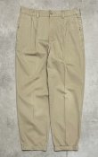 画像1: 80'S BANANA REPUBLIC ツータック チノパンツ ベージュ 42TALONジップ USA製 (VINTAGE)