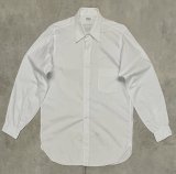 画像: 60'S PILGRIM "FORMEASE COLLAR" マチ付き 長袖 ポプリンシャツ ホワイト USA製 (DEADSTOCK)