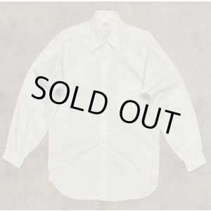 画像: 60'S PILGRIM "FORMEASE COLLAR" マチ付き 長袖 ポプリンシャツ ホワイト USA製 (DEADSTOCK)
