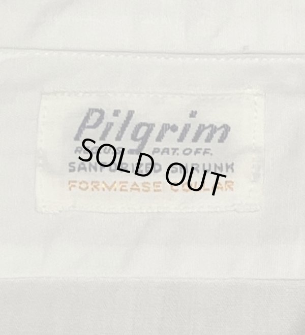 画像2: 60'S PILGRIM "FORMEASE COLLAR" マチ付き 長袖 ポプリンシャツ ホワイト USA製 (DEADSTOCK)