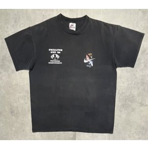 画像: 90'S NIKE 白タグ シングルステッチ 両面プリント Tシャツ フェードブラック (VINTAGE)