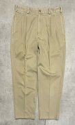 画像1: 90'S BROOKS BROTHERS ツータック チノパンツ ベージュ 香港製 (VINTAGE)