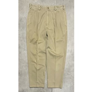 画像: 90'S BROOKS BROTHERS ツータック チノパンツ ベージュ 香港製 (VINTAGE)