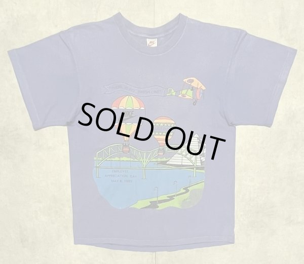画像1: 90'S NIKE 銀タグ シングルステッチ 両面プリント Tシャツ ブルー USA製 (VINTAGE)