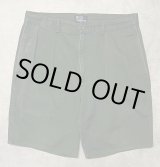 画像: 90'S RALPH LAUREN "ボックスロゴ" ツープリーツ チノショーツ ダークグリーン TALONジップ USA製 (VINTAGE)