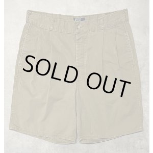 画像: 90'S RALPH LAUREN ボタンフライ ツープリーツ ミリタリーチノショーツ タン USA製 (VINTAGE)
