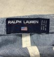 画像6: 90'S RALPH LAUREN POLO SPORT ロゴ刺繍 シャンブレー ベースボールキャップ ブルー USA製 (VINTAGE)