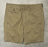 画像: RRL ボタンフライ ミリタリーチノショーツ タン (USED)