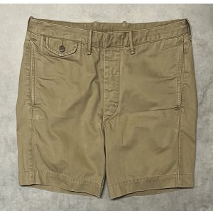画像: RRL ボタンフライ ミリタリーチノショーツ タン (USED)