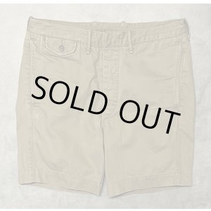 画像: RRL ボタンフライ ミリタリーチノショーツ タン (USED)