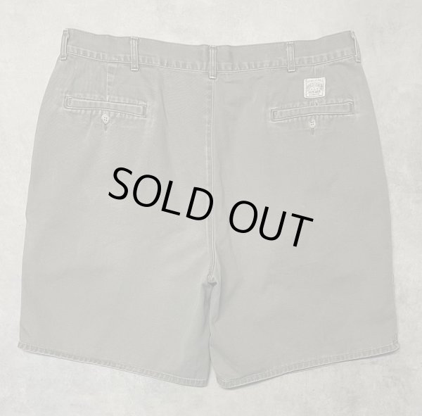 画像5: 90'S RALPH LAUREN "ボックスロゴ" ツープリーツ チノショーツ カーキ USA製 (VINTAGE)