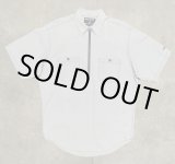 画像: 90'S RALPH LAUREN POLO SPORT チンスト付き ハーフジップ 半袖 シャンブレーシャツ ブルー (VINTAGE)