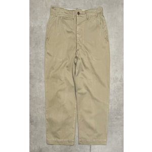 画像: 50'S アメリカ軍 US ARMY "MIL-T-2064A" 45カーキ ボタンフライ チノパンツ ベージュ (VINTAGE)